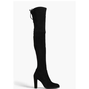 Stuart Weitzman black Highland over the knee boots suede size 8 Worn 3X